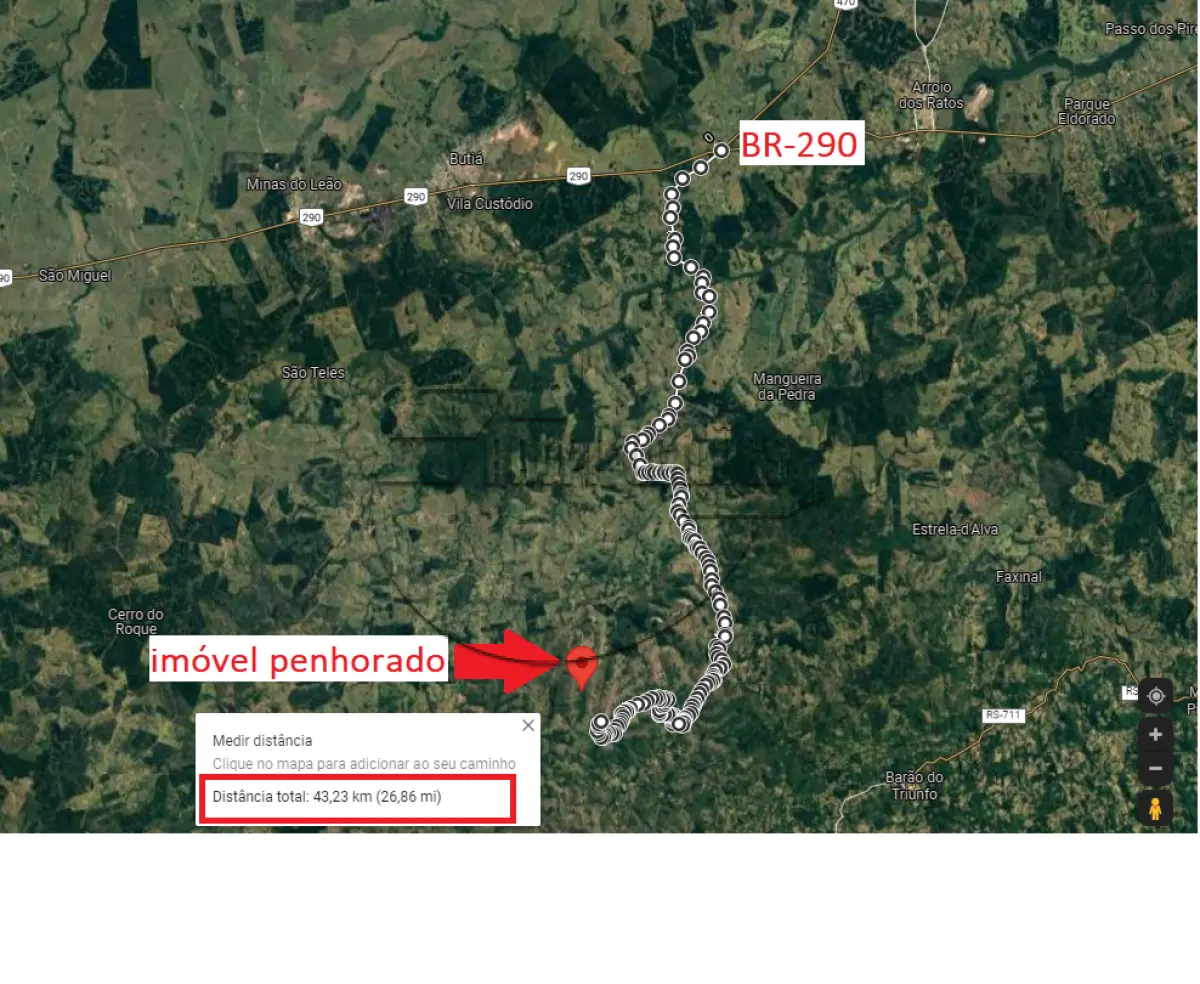 LOTE 001 - Uma área de terras c/ 208ha em São Jerônimo/RS - Distrito de Morrinhos