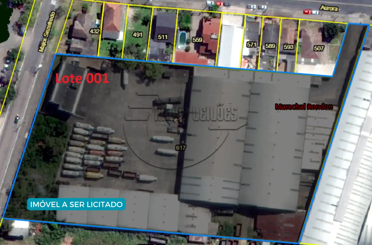 LOTE 001 - 02ª DATA - (CANOAS/RS) 02 imóveis somando 31.852,00m², com benfeitorias, em Canoas/RS (LOTES 001 E 002 UNIDOS)