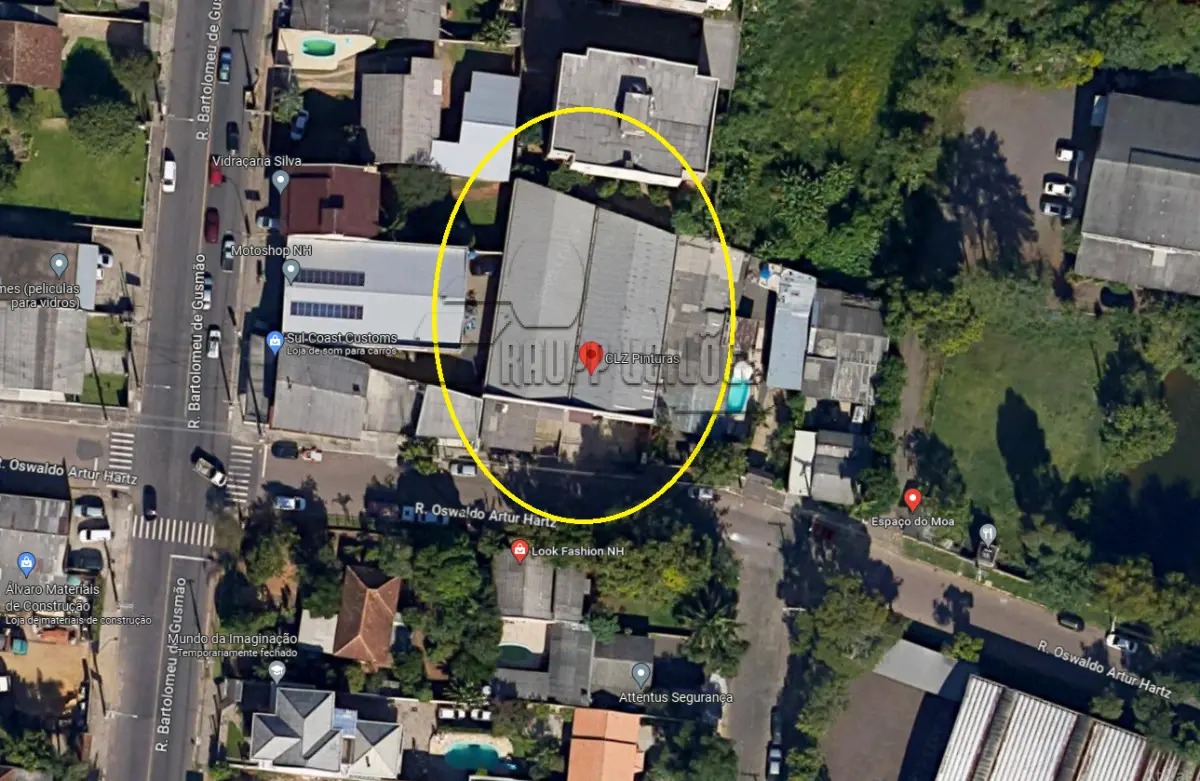 LOTE 001 - Um terreno de 855,55m², c/ benfeitorias de 671,60m², em Novo Hamburgo/RS - Bairro Canudos (IMÓVEL LOCADO) (POSSIBILIDADE DE PARCELAMENTO)