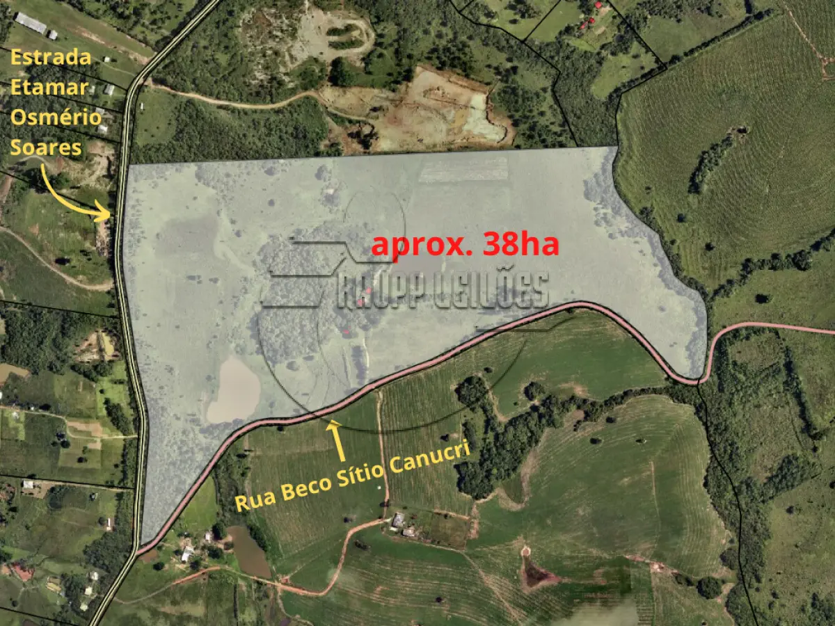 LOTE 001 - (GRAVATAÍ/RS) Um terreno rural c/ área superficial de 38ha, no Bairro Rincão da Madalena