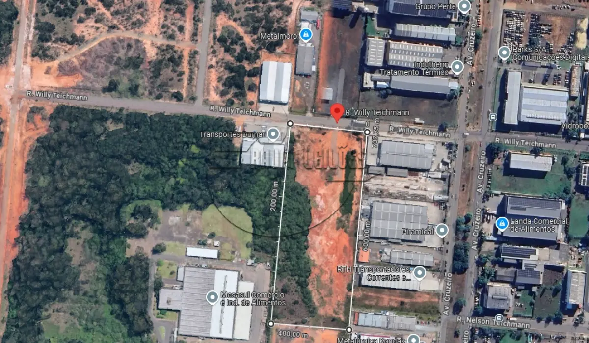 LOTE 001 - 02ª DATA | MATRÍCULA N° 34.154: Um terreno urbano, com 27.366,94 m² e sem benfeitorias, em Cachoeirinha/RS - Loteamento industrial Cruzeiro