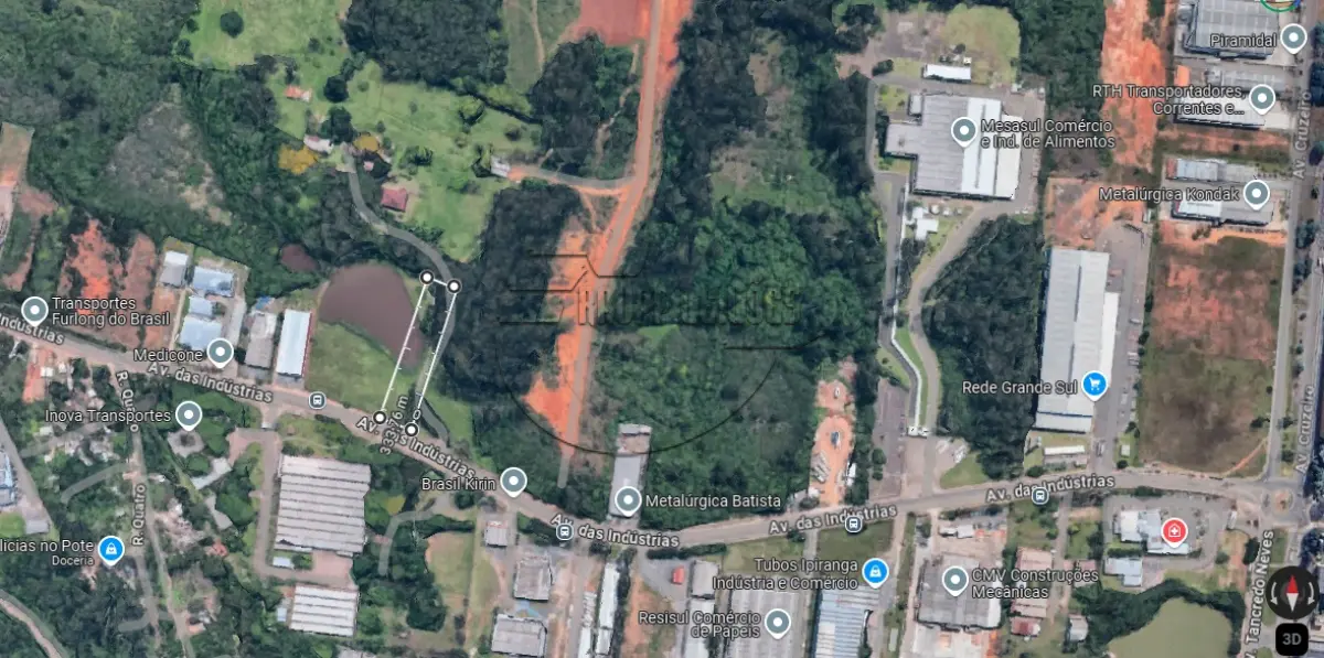 LOTE 007 - 02ª DATA | MATRÍCULA N° 24.727:  Um terreno urbano, com 4.101,96 m² e sem benfeitorias, em Cachoeirinha/RS - Loteamento industrial Cruzeiro