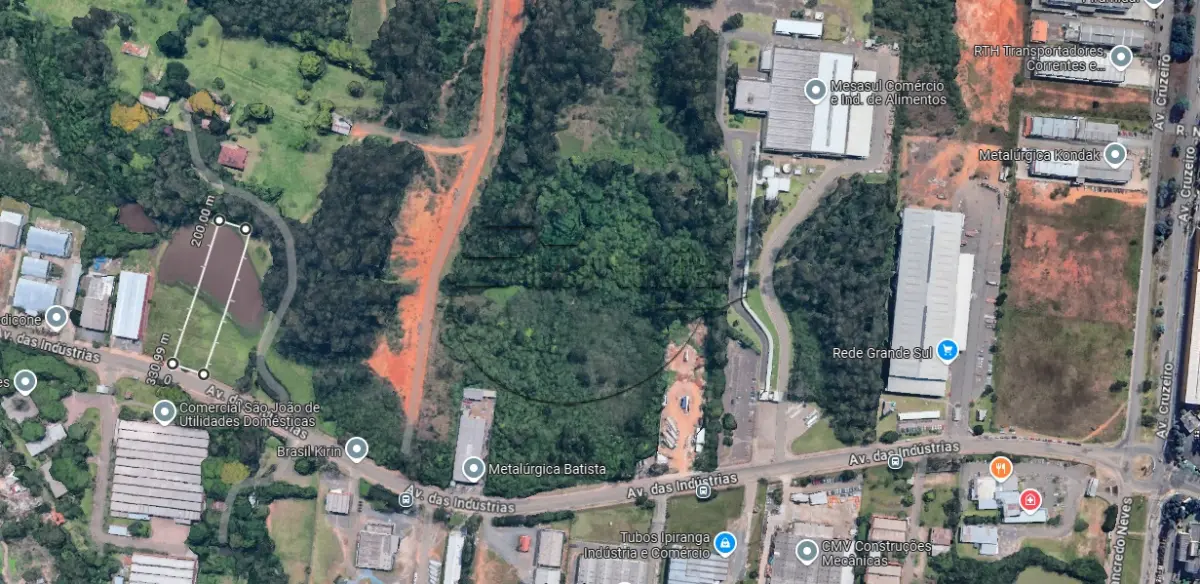 LOTE 008 - 02ª DATA | MATRÍCULA N° 24.728:  Um terreno urbano, com 4.047,25 m² e sem benfeitorias, em Cachoeirinha/RS - Loteamento industrial Cruzeiro