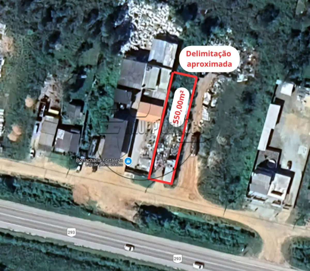LOTE 007 - 02ª DATA | (CAPÃO DO LEÃO/RS) Um terreno de 550,00m², sem benfeitorias, na BR 293