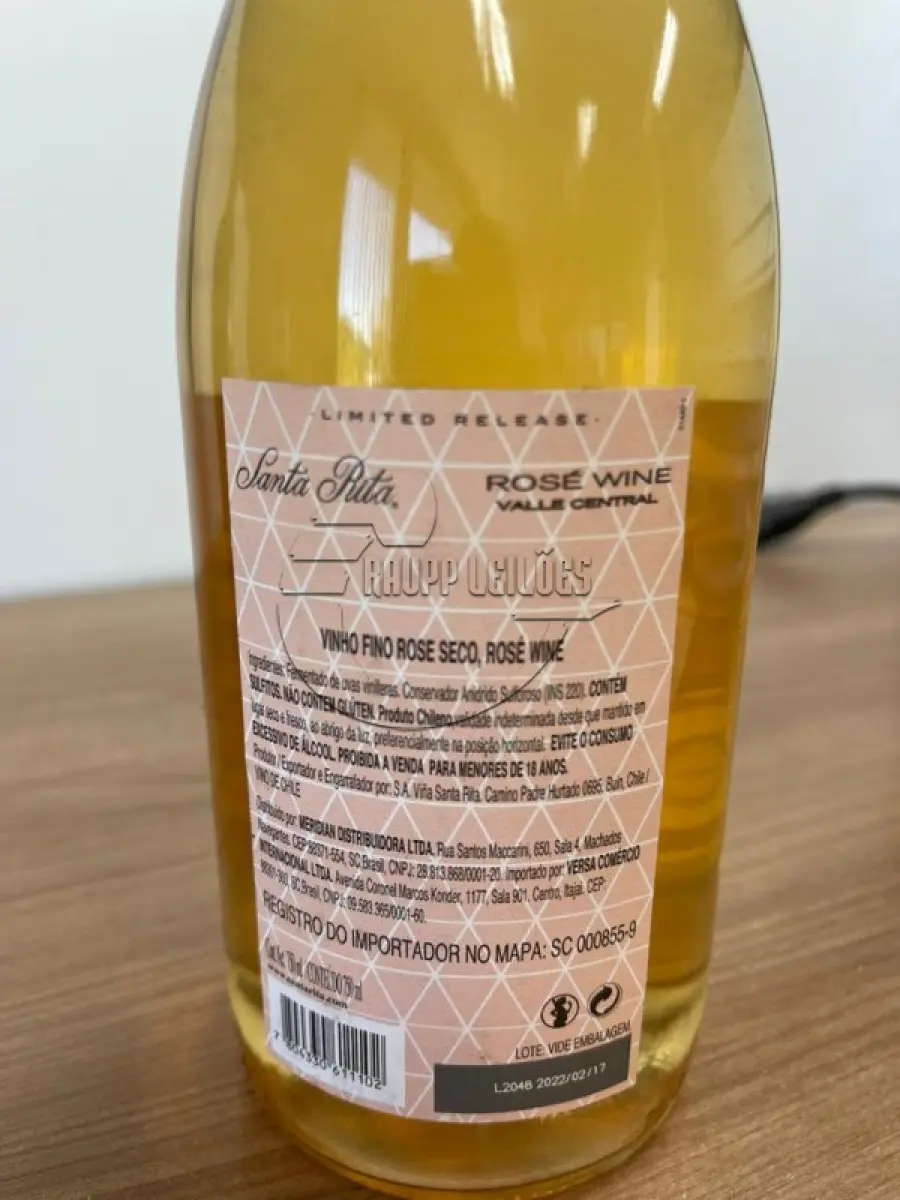 LOTE 001 - 268 garrafas de vinho