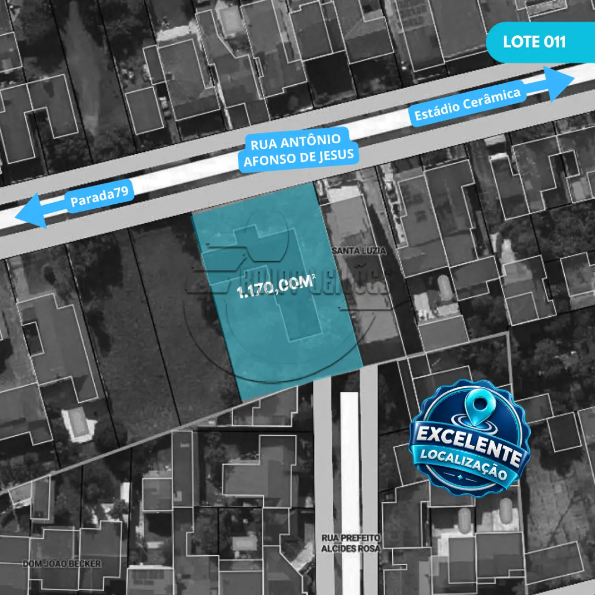 LOTE 011 - **02ª DATA | (GRAVATAÍ/RS) Uma casa sobre um terreno de aprox. 1.170,00m², no Bairro Salgado Filho