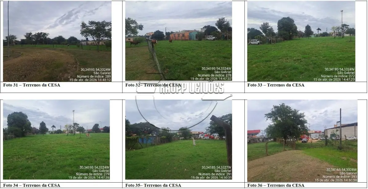 LOTE 001 - (SÃO GABRIEL/RS) Área de terras c/ 19.365,52m², c/ benfeitorias - COMPLEXO IND. DA CESA