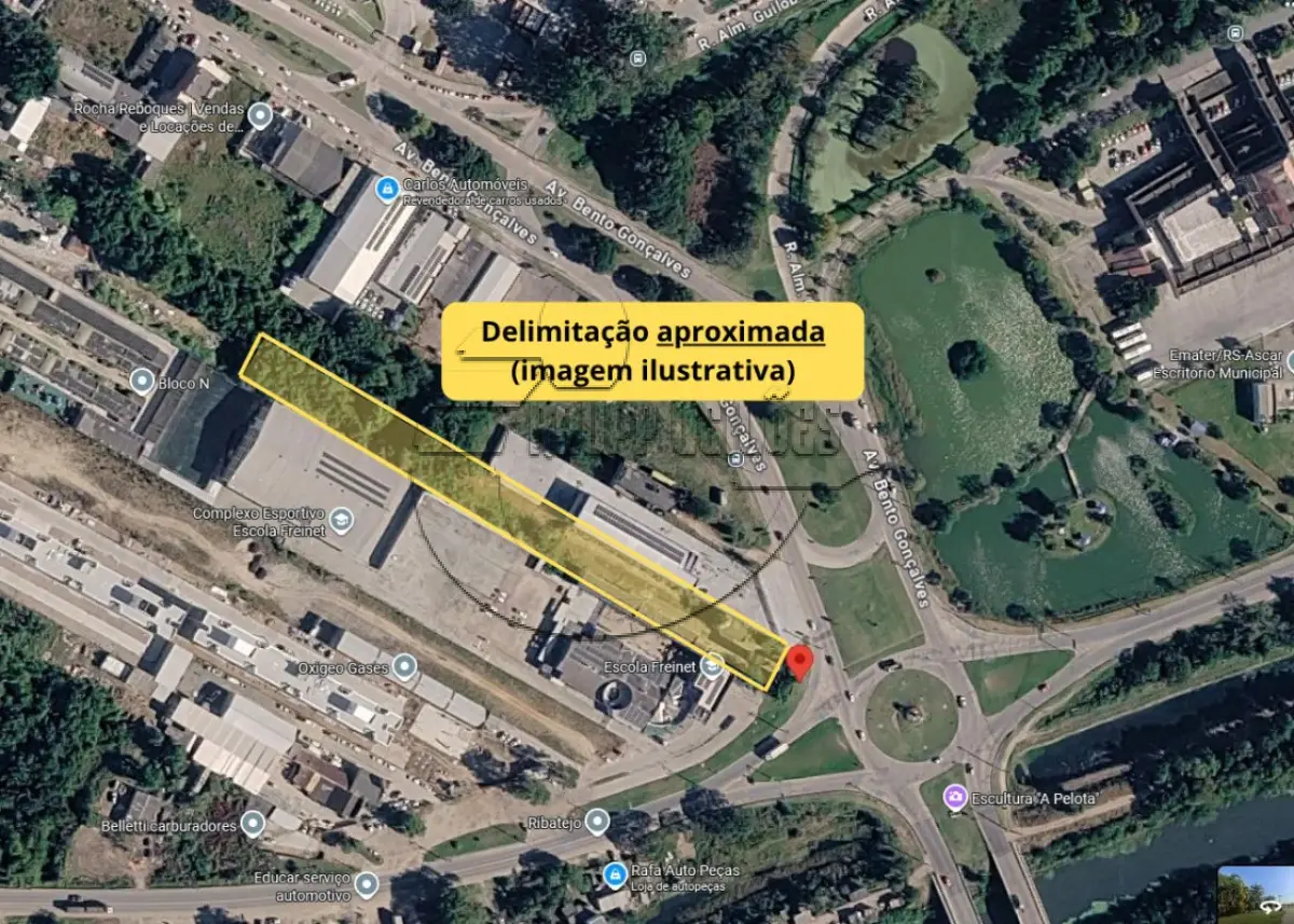 LOTE 001 - (PELOTAS/RS) Terreno de aprox.5.947,00m², c/ benfeitorias, no Bairro Fragata (antigo Motel Mediterrâneo)