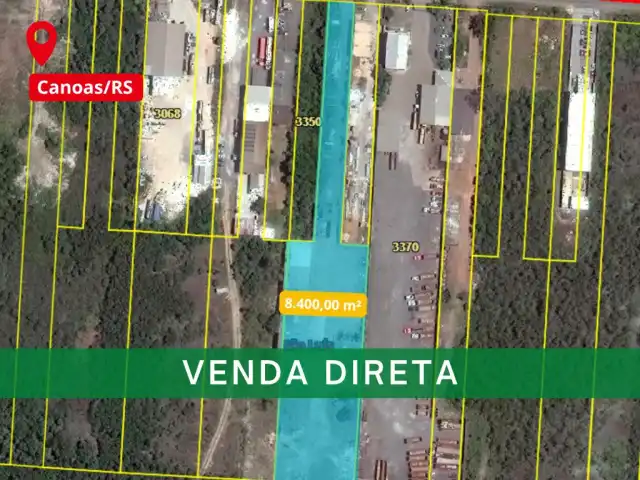 VENDA DIRETA - UM TERRENO DE 8.400,00M², NA RUA BERTO CÍRIO, EM CANOAS/RS