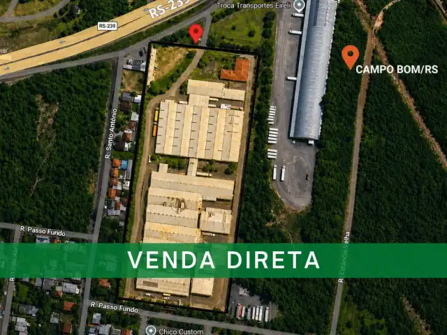 VENDA DIRETA - COMPLEXO INDUSTRIAL C/ 52.071,98M², EM CAMPO BOM/RS
