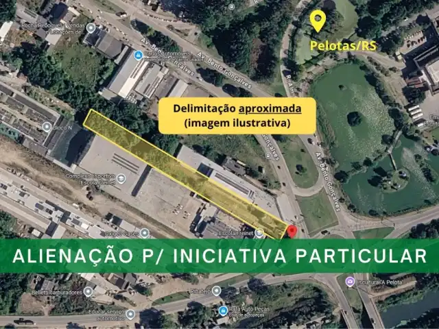 INICIATIVA PARTICULAR (TRT4) - TERRENO DE APROX. 5.947,00M², C/ BENFEITORIAS, EM PELOTAS/RS