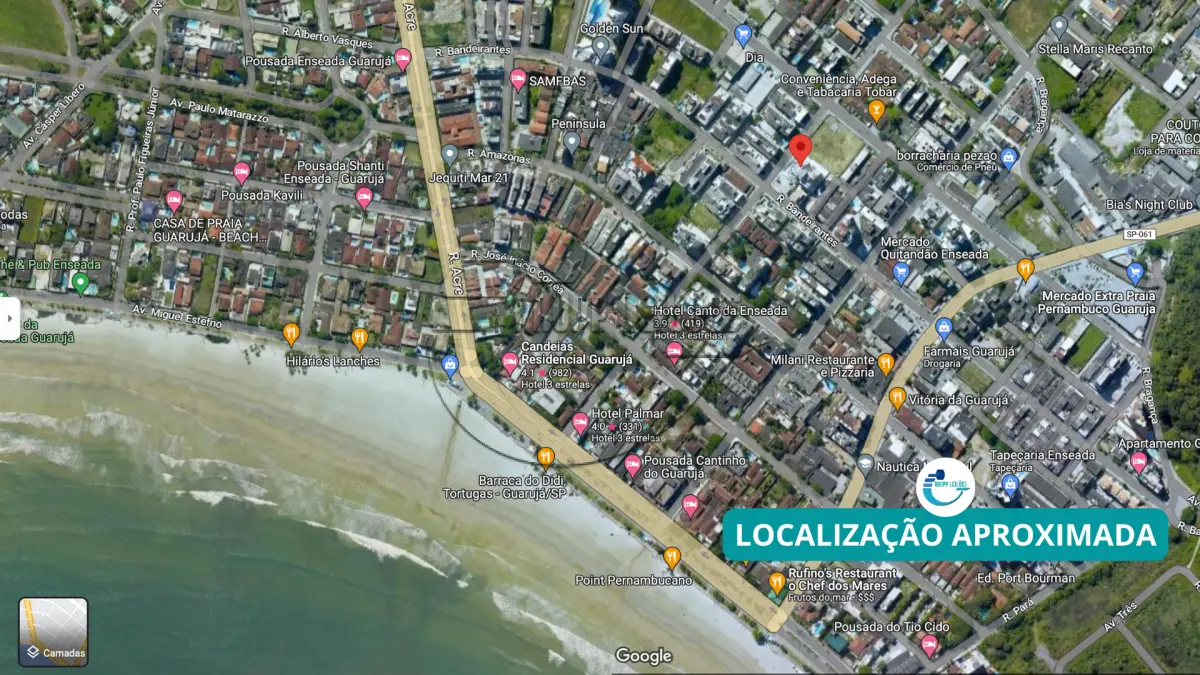 LOTE 007 - (GUARUJÁ/SP) O apartamento n° 91 no Edifício Cintra, c/ 74,59m², na Praia das Tartarugas, em Guarujá/SP