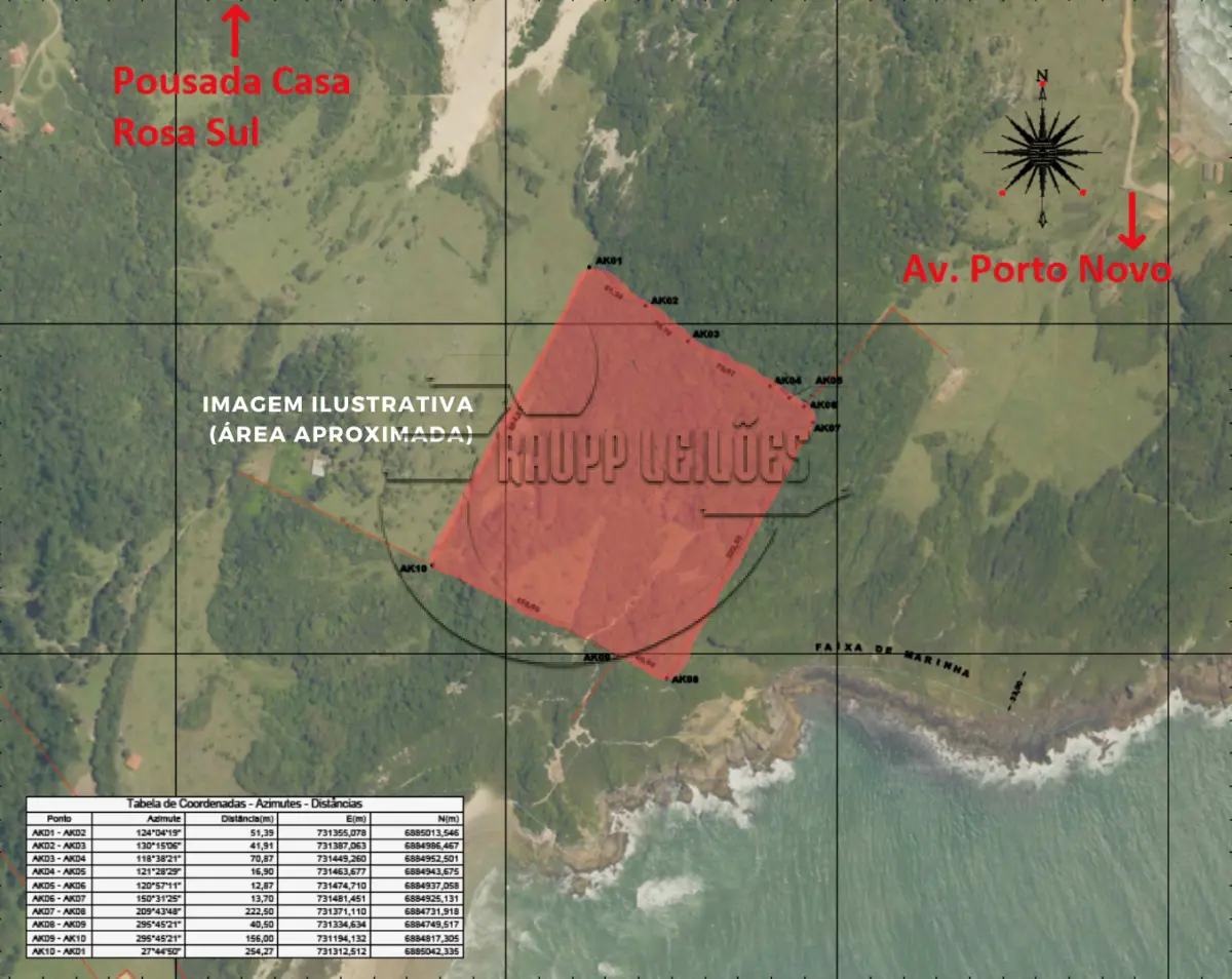 LOTE 001 - A fração ideal de 50% de uma área de terras com 60.984,00m², em Ibiraquera, Imbituba/SC