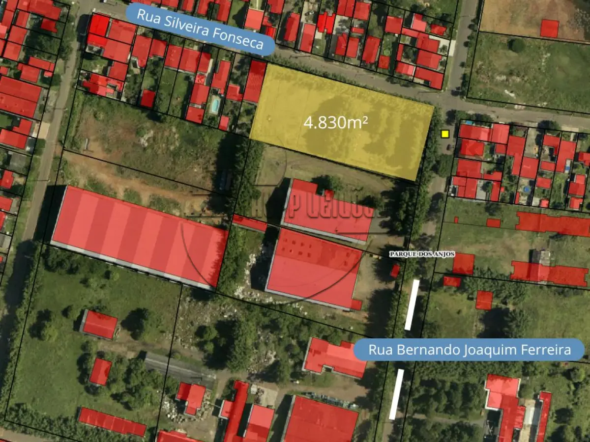 LOTE 002 - (GRAVATAÍ/RS) Um terreno de esquina, c/ área superficial de 4.830m² - Bairro Parque dos Anjos