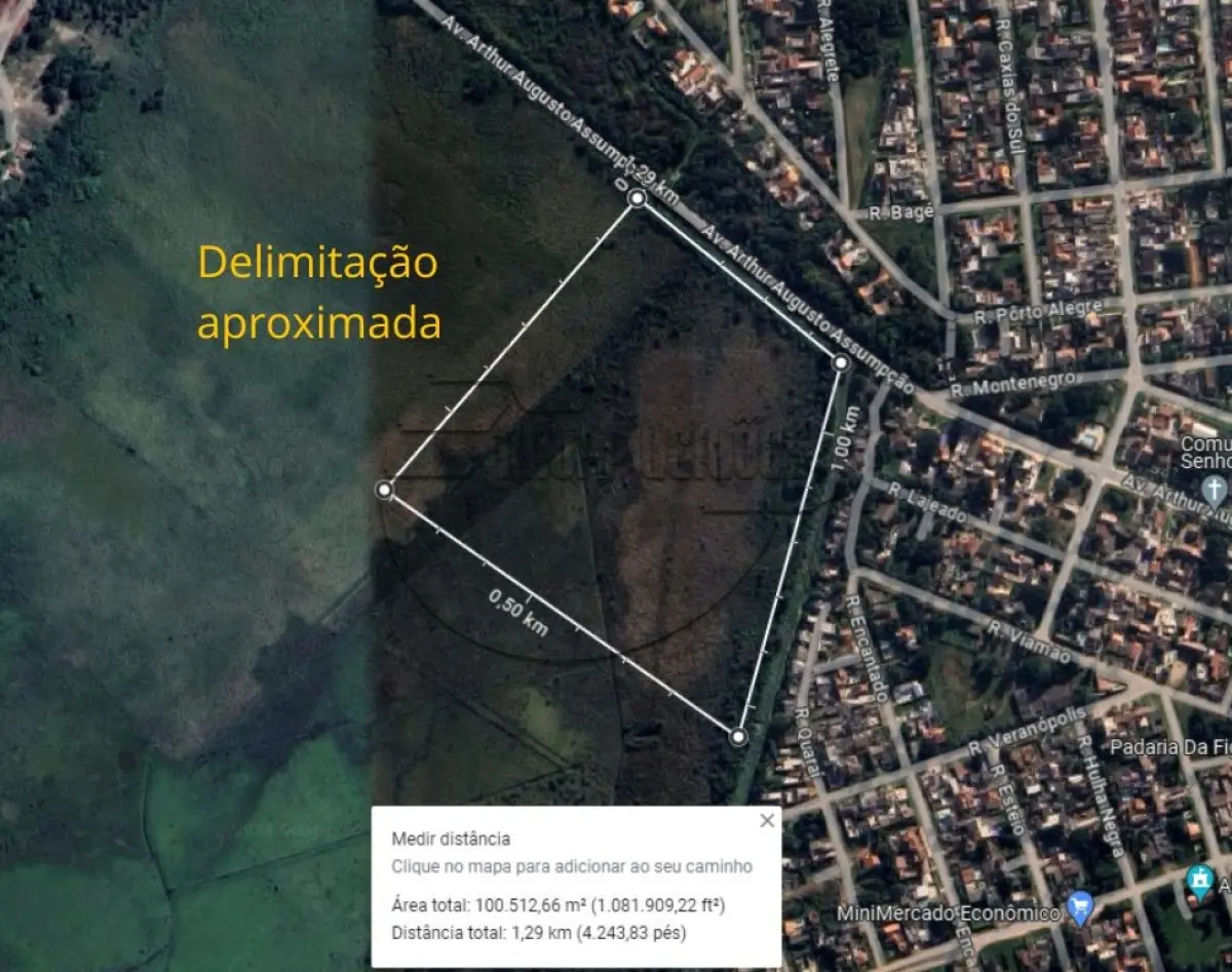 LOTE 001 - (PELOTAS/RS) Uma fração de terras c/ a área de dez hectares, situada no Laranjal, em Pelotas/RS