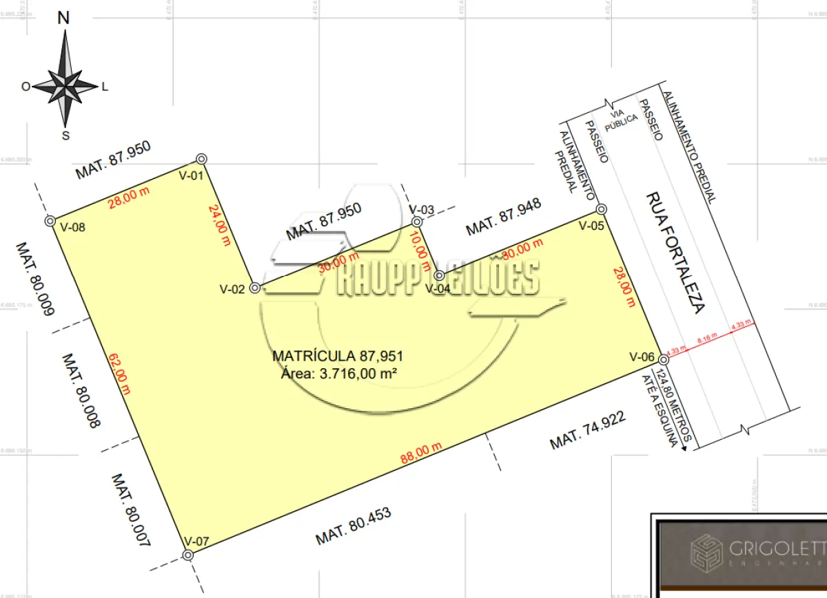 LOTE 001 - 02ª DATA | (NOVA SANTA RITA/RS) Um terreno urbano de aprox. 3.716,00m², no Bairro Califórnia
