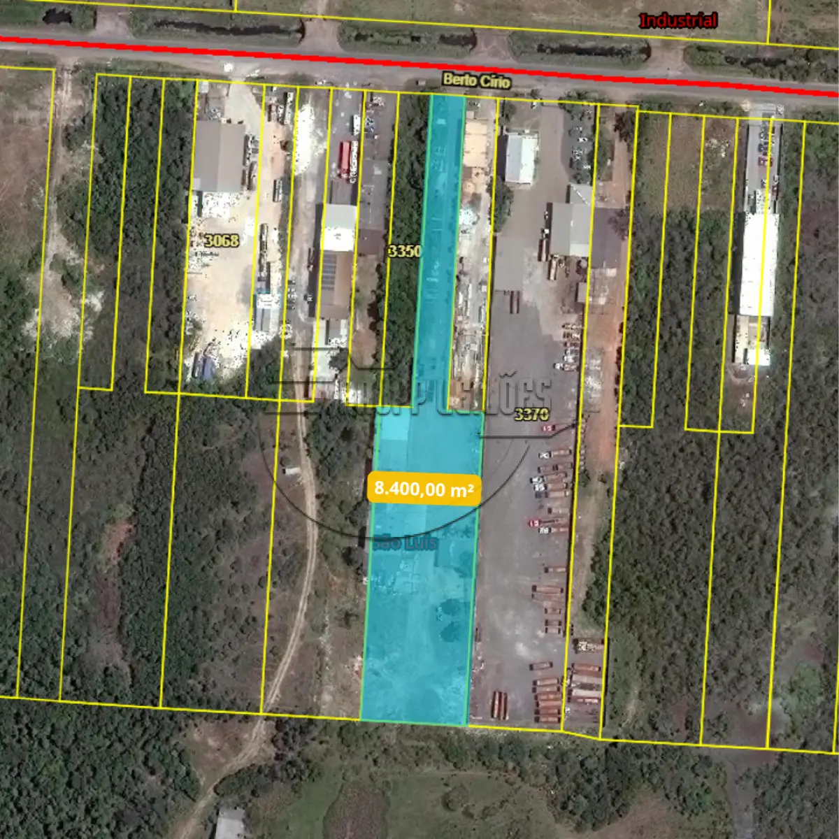 LOTE 005 - (CANOAS/RS) Um terreno, c/ benfeitorias, na rua Berto Círio, possuindo a área superficial de 8.400m²