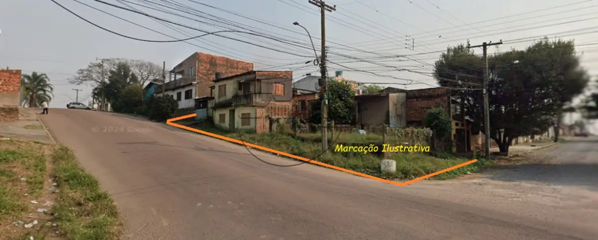 LOTE 007 - 02ª DATA | (ALVORADA/RS) Um terreno de esquina, c/ 286,74m², possuindo benfeitorias, no Bairro Bela Vista