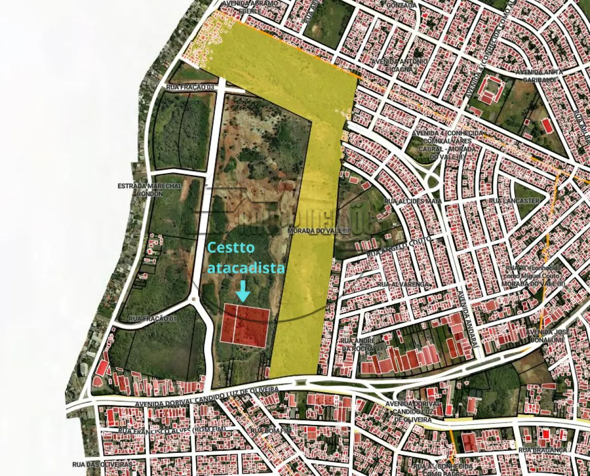 LOTE 003 - (GRAVATAÍ/RS) Parte ideal correspondente a 25% de um terreno de 210.000,00m², com frente para a Av. Dorival Cândido Luz de Oliveira