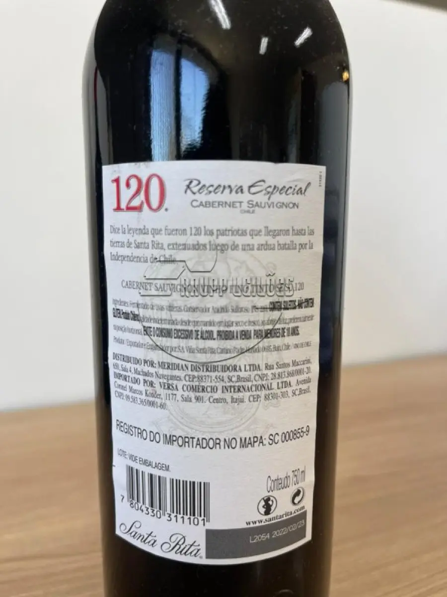 LOTE 001 - 268 garrafas de vinho