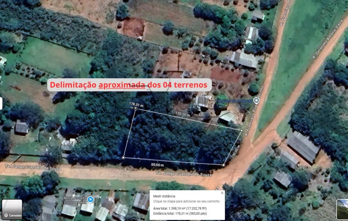 LOTE 007 - 02ª DATA | (ARROIO DO RATOS/RS) 04 terrenos contíguos, c/ aprox. 1.600,00m², no Bairro Vila Garcia