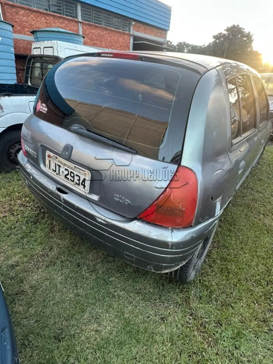 LOTE 001 - Veículo RENAULT/CLIO RN 1.0, ano/mod 2000/2001