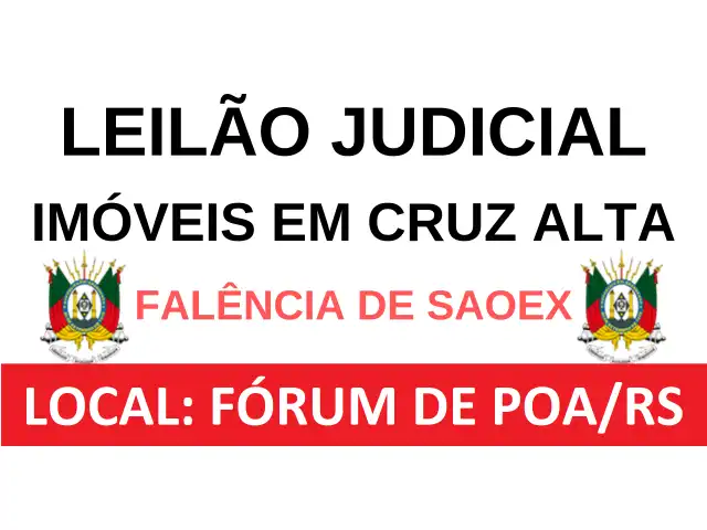 LEILÃO JUDICIAL - 02 TERRENOS EM CRUZ ALTA/RS