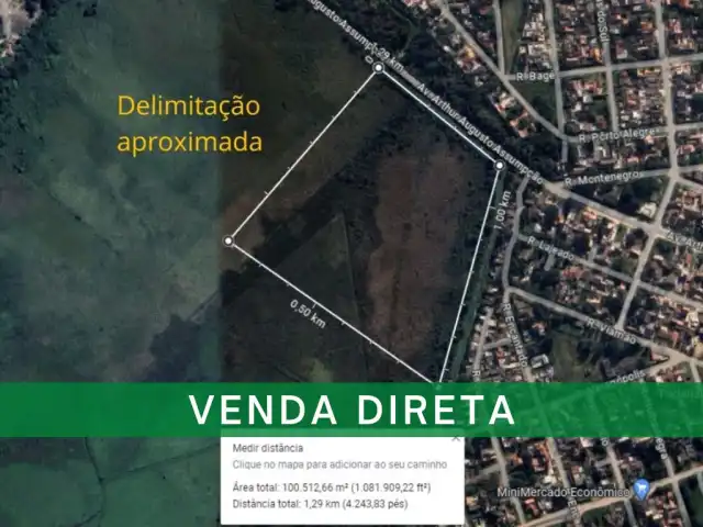 VENDA DIRETA - UMA FRAÇÃO DE TERRAS C/  10  HECTARES, EM PELOTAS/RS