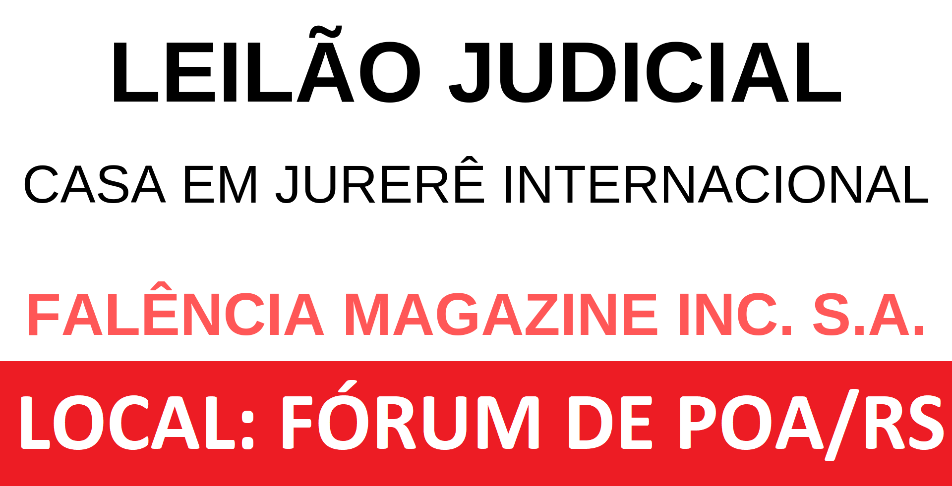 LEILÃO JUDICIAL - CASA EM JURERÊ INTERNACIONAL