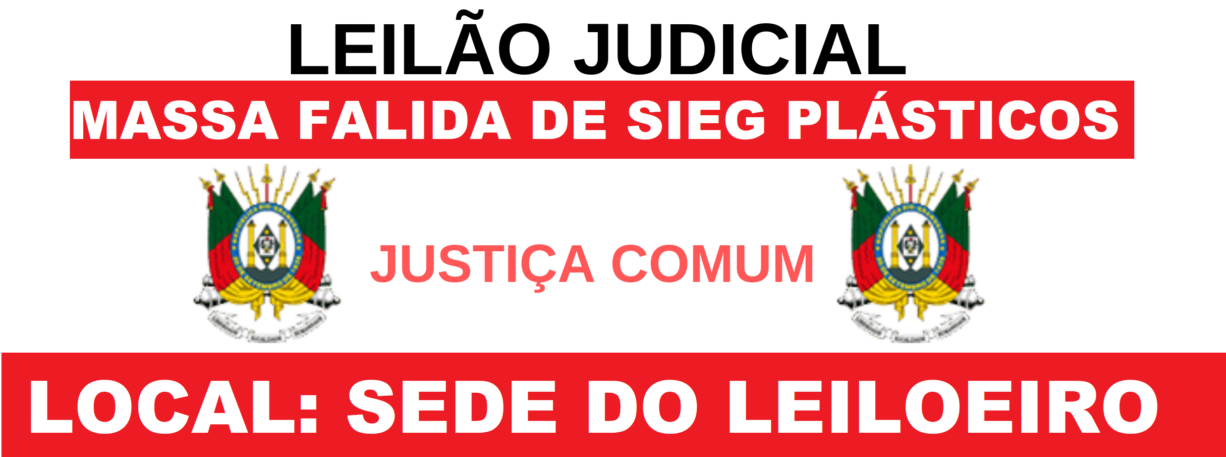LEILÃO JUDICIAL - DIVERSAS MÁQUINAS P/ METALURGIA