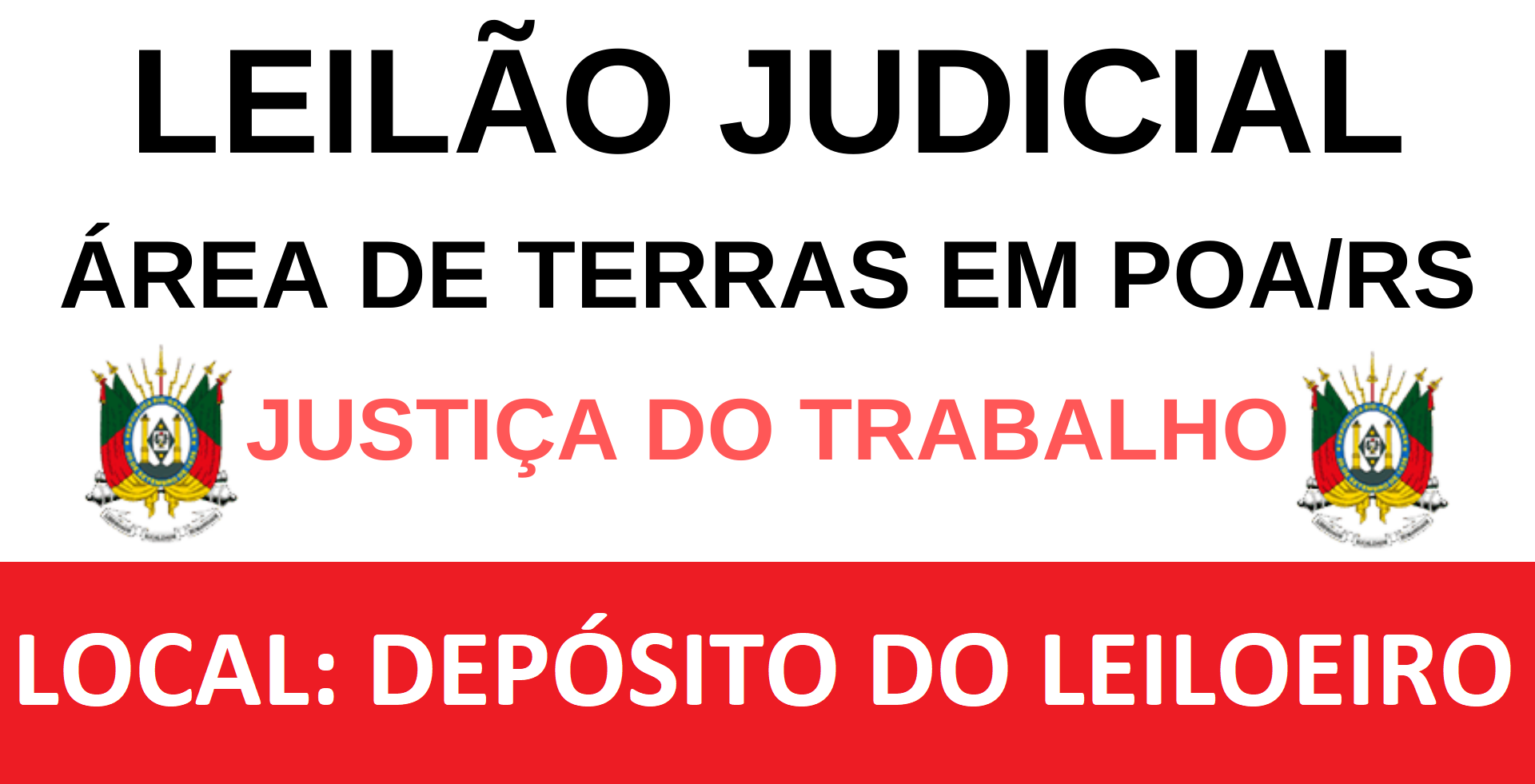LEILÃO JUDICIAL - ÁREA DE TERRAS EM PORTO ALEGRE/RS