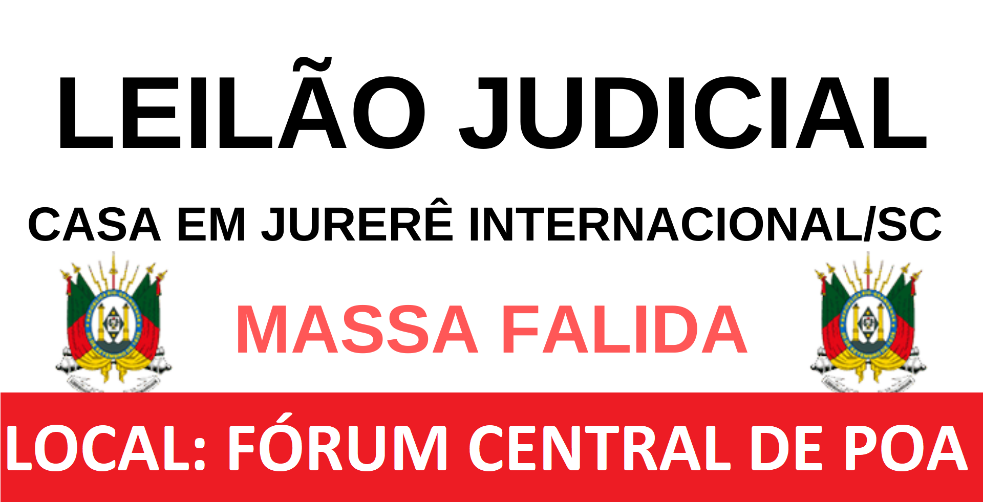 LEILÃO JUDICIAL - IMÓVEL EM JURERÊ INTERNACIONAL/SC