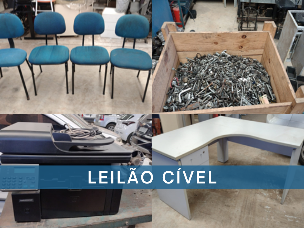 LEILÃO JUDICIAL - MOBILIÁRIO E MAQUINÁRIO DIVERSO