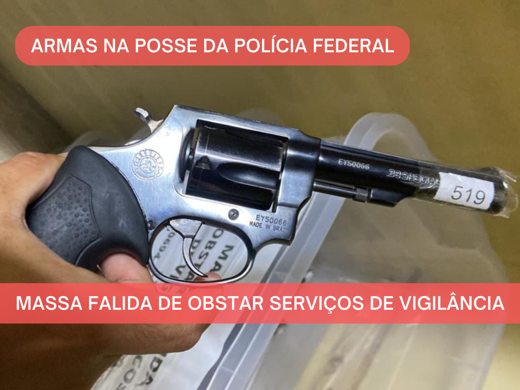 LEILÃO JUDICIAL - MOBILIÁRIOS  - MOTOCICLETA - DIVERSAS ARMAS E MUNIÇÕES NA POSSE DA POLICIA FEDERAL