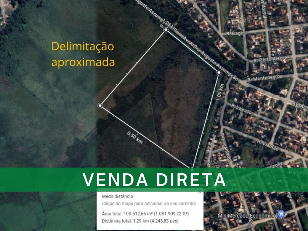 VENDA DIRETA - UMA FRAÇÃO DE TERRAS C/  10  HECTARES, EM PELOTAS/RS